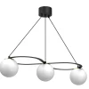 Hängelampen|Bürolampen*Luminex Hängelampe E27 blendarm in Schwarz Weiß Gold L:85 cm