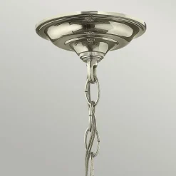 Jugendstil Lampen|Glaslampen*Elstead Hängelampe E14 Glas Metall Ø30cm Jugendstil AVELINE