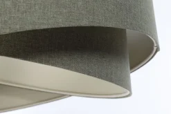 BPS Koncept Hängelampe E27 rund D: 40 cm in Grün Stoff Modern< Hängelampen|Bürolampen