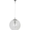 Hängelampen|Bürolampen*ALDEX Hängelampe E27 rund Metall in Chrom Glaskugel B:30 cm