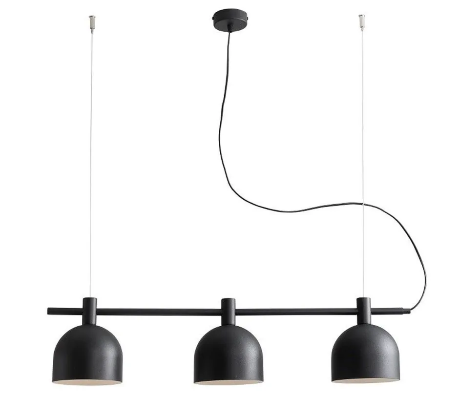 ALDEX Hängelampe E27 Schwarz Metall 83 cm lang 3-flammig< Bürolampen|Feuchtraumleuchten