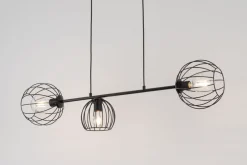 Hängelampen|Kugellampen*Sigma Hängelampe E27 Schwarz Metall Retro Design Esstisch