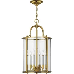 Elstead Hängelampe Echt-Messing Tiefe bis 3,8m Esstisch< Hängelampen|Esszimmer Lampen