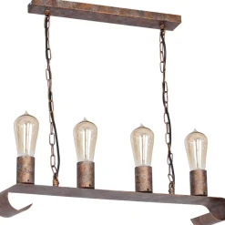 Hängelampen|Esszimmer Lampen*Luminex Hängelampe Esstisch in Rost Braun Vintage Design