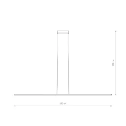 Metall Lampen|Esszimmer Lampen*Nowodvorski Hängelampe Esstisch LED Schwarz B: 180 cm lang