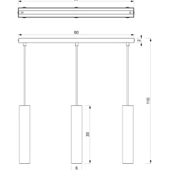 Hängelampen|Moderne Lampen*Luminex Hängelampe Esstisch Messing Schwarz Metall GU10