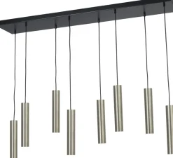 Masterlight Hängelampe Esstisch Schwarz Nickel 8-flammig GU10< Wohnzimmerlampen|Esszimmer Lampen
