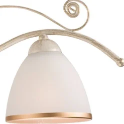 Hängelampen|Esszimmer Lampen*Lamkur Hängelampe Esstisch Shabby Weiß Metall 3-flammig
