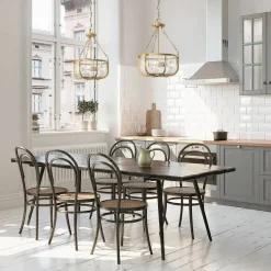 Hängelampen|Bürolampen*Elstead Hängelampe Esszimmer Metall Glas E27 Ø 40,6 cm in Messing