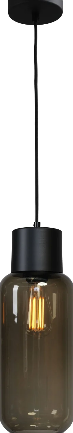 Masterlight Hängelampe Esszimmer Schwarz Glas Metall Ø 15 cm E27< Hängelampen|Glaslampen