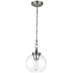 Elstead Hängelampe FINYA Nickel verstellbar Ø22cm Leuchte< Hängelampen|Wohnzimmerlampen