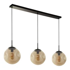Searchlight Hängelampe 3-flammig E27 Schwarz Champagner Kugelschirm< Hängelampen|Esszimmer Lampen