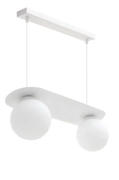Hängelampen|Bürolampen*Belis Hängelampe 2-flammig Glaskugeln Weiß 50 cm E27 blendarm