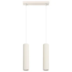 Sollux Hängelampe 2-flammig GU10 B: 30 cm schmal in Creme Modern< Hängelampen|Wohnzimmerlampen