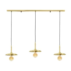 Hängelampen|Esszimmer Lampen*Giovanni Battista Hängelampe 3-flammig in Bronze hell E27 Messing massiv