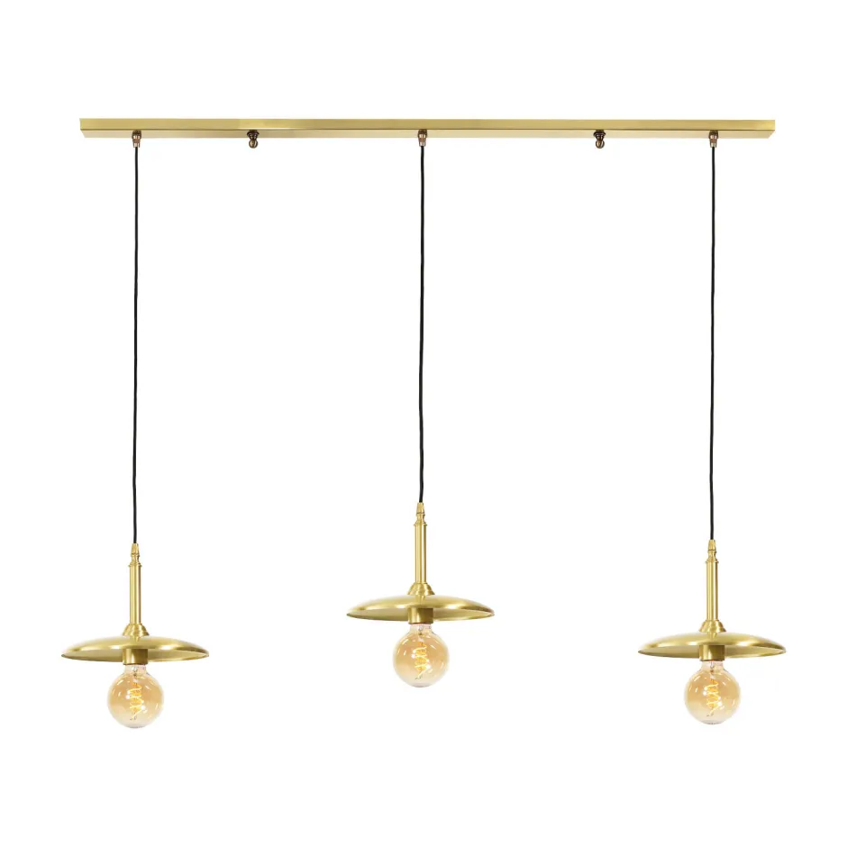 Hängelampen|Esszimmer Lampen*Giovanni Battista Hängelampe 3-flammig in Bronze hell E27 Messing massiv