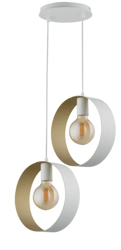 Sigma Hängelampe 3-flammig Metall Gold Weiß E27 dekorativ< Hängelampen|Moderne Lampen