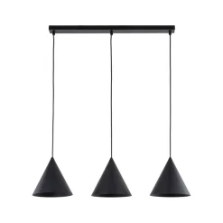 Hängelampen|Esszimmer Lampen*TK Lighting Hängelampe 3-flammig Schwarz L: 75 cm E27 Retro Metall