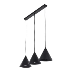 Hängelampen|Esszimmer Lampen*TK Lighting Hängelampe 3-flammig Schwarz L: 75 cm E27 Retro Metall