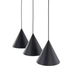 Hängelampen|Esszimmer Lampen*TK Lighting Hängelampe 3-flammig Schwarz L: 75 cm E27 Retro Metall
