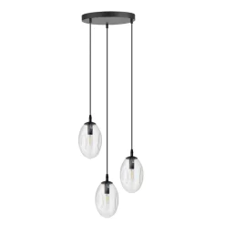 Emibig Hängelampe 3-flammig verstellbar Glas E14 Esstisch< Bürolampen|Küchenlampen