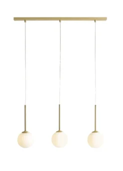 ALDEX Hängelampe Glas Kugeln Metall E14 in Messing Weiß< Hängelampen|Bürolampen