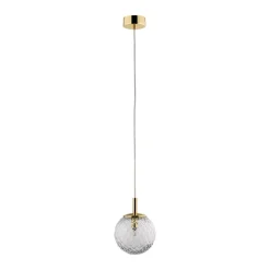 TK Lighting Hängelampe Glas Kugelschirm Ø 14 cm rund in Gold G9< Hängelampen|Esszimmer Lampen