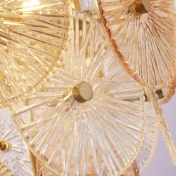 Searchlight Hängelampe Glas Metall Ø 64 cm 9x G9 Modern kunstvoll< Hängelampen|Wohnzimmerlampen