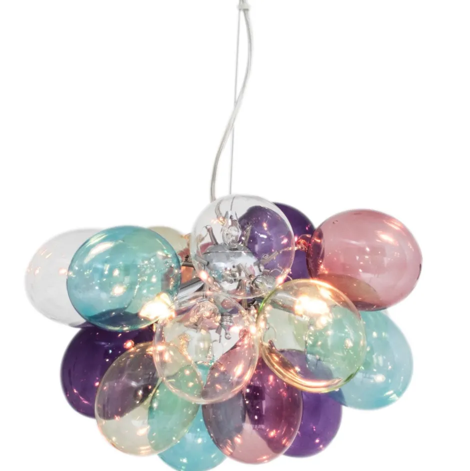 By Rydéns Hängelampe Glas Metall 30 cm breit H: max. 120 cm Bunt< Hängelampen|Wohnzimmerlampen