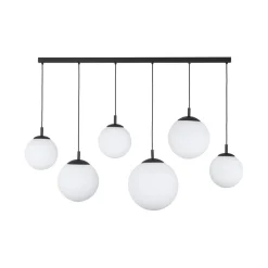 TK Lighting Hängelampe Glas Metall 130 cm lang H: max. 175 cm 6x E27< Hängelampen|Esszimmer Lampen