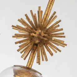 Hängelampen|Bürolampen*Elstead Hängelampe Glas Metall B: 18,4 cm E14 verstellbar Gold Antik