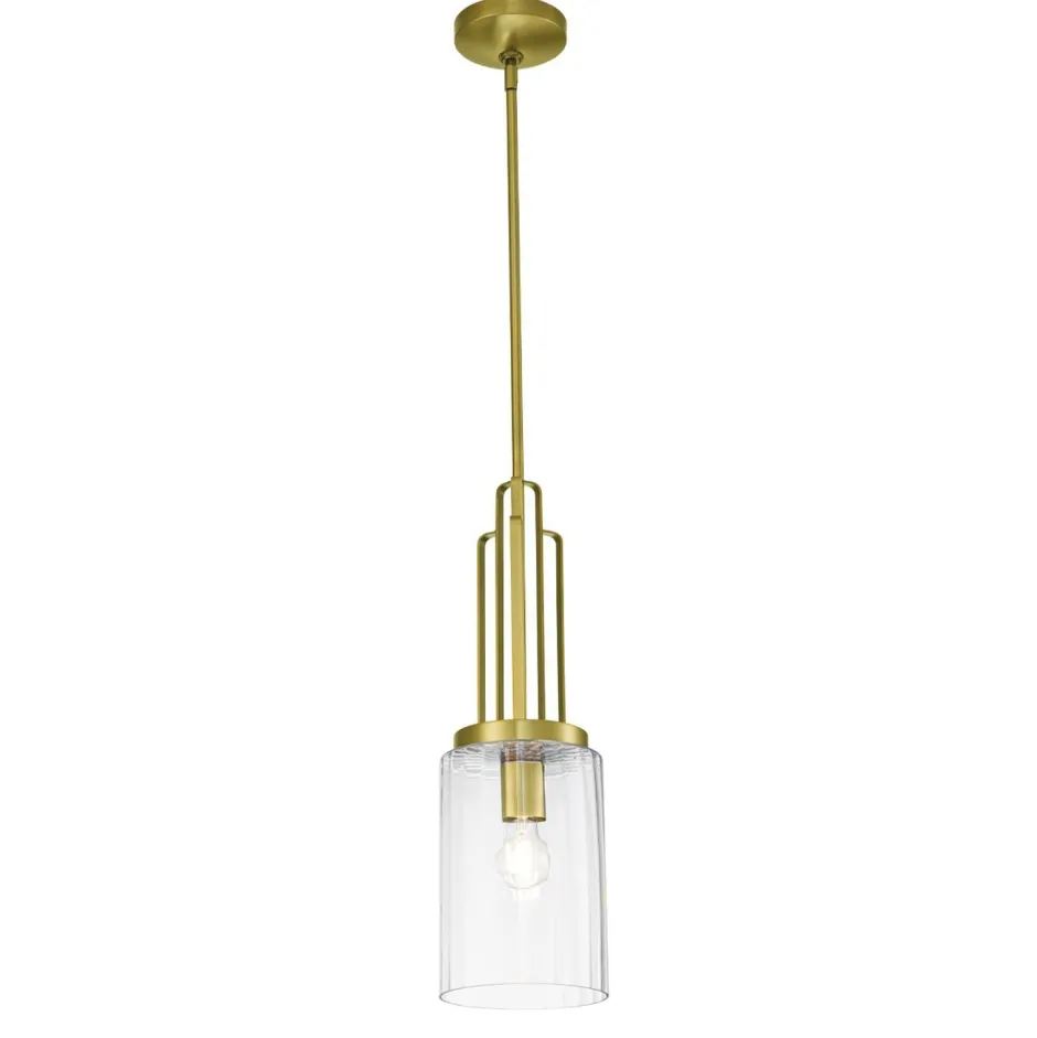 Elstead Hängelampe Glas Metall E27 17,8 cm breit Art Déco< Hängelampen|Bürolampen