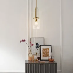 Elstead Hängelampe Glas Metall E27 17,8 cm breit Art Déco< Hängelampen|Bürolampen