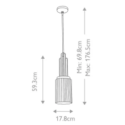 Elstead Hängelampe Glas Metall E27 17,8 cm breit Art Déco< Hängelampen|Bürolampen