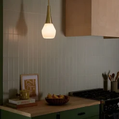 Hängelampen|Wohnzimmerlampen*Elstead Hängelampe Glas Metall E27 H: max. 144,5 cm Modern