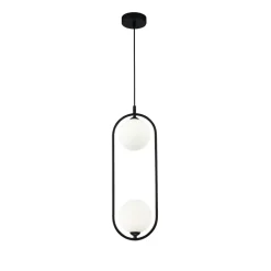 Hängelampen|Esszimmer Lampen*Maytoni Hängelampe Glas Metall G9 H: max. 204 cm Schwarz Weiß