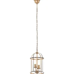 Steinhauer Hängelampe Glas Metall in Bronze B:23 cm E14 elegant< Hängelampen|Bürolampen