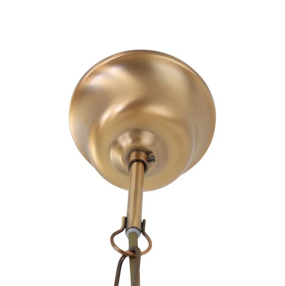 Steinhauer Hängelampe Glas Metall in Bronze B:23 cm E14 elegant< Hängelampen|Bürolampen