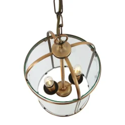 Steinhauer Hängelampe Glas Metall in Bronze B:23 cm E14 elegant< Hängelampen|Bürolampen