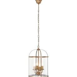 Hängelampen|Bürolampen*Steinhauer Hängelampe Glas Metall in Bronze B:31 cm E14 stilvoll