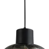 Masterlight Hängelampe Glas Metall Rauch Schwarz E27 Ø28cm< Glaslampen|Wohnzimmerlampen