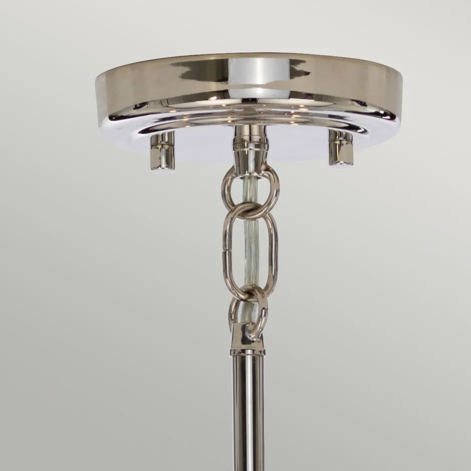 Elstead Hängelampe Grau Nickel 9x E14 Metall Glas LILINIA< Hängelampen|Esszimmer Lampen