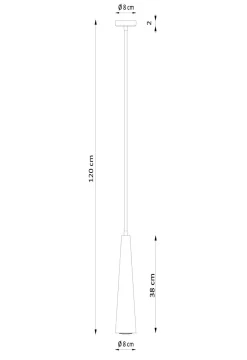 Hängelampen|Wohnzimmerlampen*Sollux Hängelampe Holz Ø 8 cm schmal für GU10 Skandinavisch