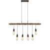 Hängelampen|Bürolampen*Searchlight Hängelampe Holz Balken B: 100 cm für 6x E27 Modern