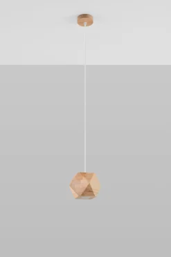 Hängelampen|Wohnzimmerlampen*Sollux Hängelampe Holz geometrisch klein GU10 wohnlich ALBALI