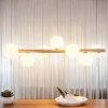 TK Lighting Hängelampe Holz Metall Glas L: 90 cm 7x G9 Modern< Hängelampen|Bürolampen
