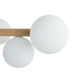 TK Lighting Hängelampe Holz Metall Glas L: 90 cm 7x G9 Modern< Hängelampen|Bürolampen