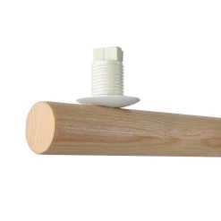 TK Lighting Hängelampe Holz Metall Glas L: 90 cm 7x G9 Modern< Hängelampen|Bürolampen