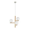 TK Lighting Hängelampe Holz Metall Glas B: 33 cm H: max. 100 cm 3x G9< Hängelampen|Bürolampen