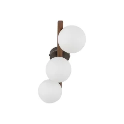 Hängelampen|Bürolampen*TK Lighting Hängelampe Holz Metall Glas B: 33 cm Braun Weiß